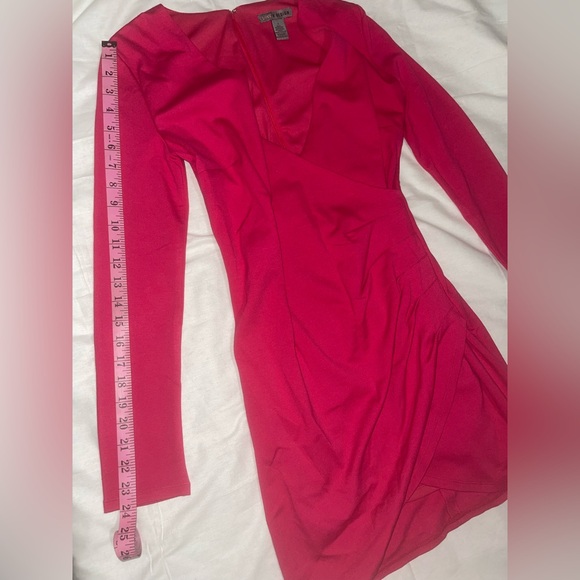 Love x Design Coral Long Sleeve Midi Wrap Dress Size S - Picture 4 of 8